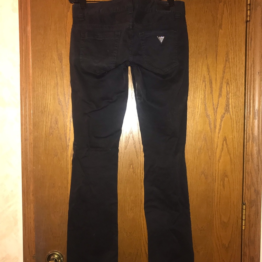 Guess black ripped jeans